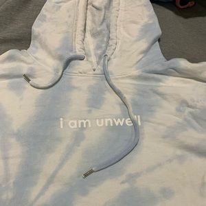CALL HER DADDY BARSTOOL Light Blue Cropped Hoodie